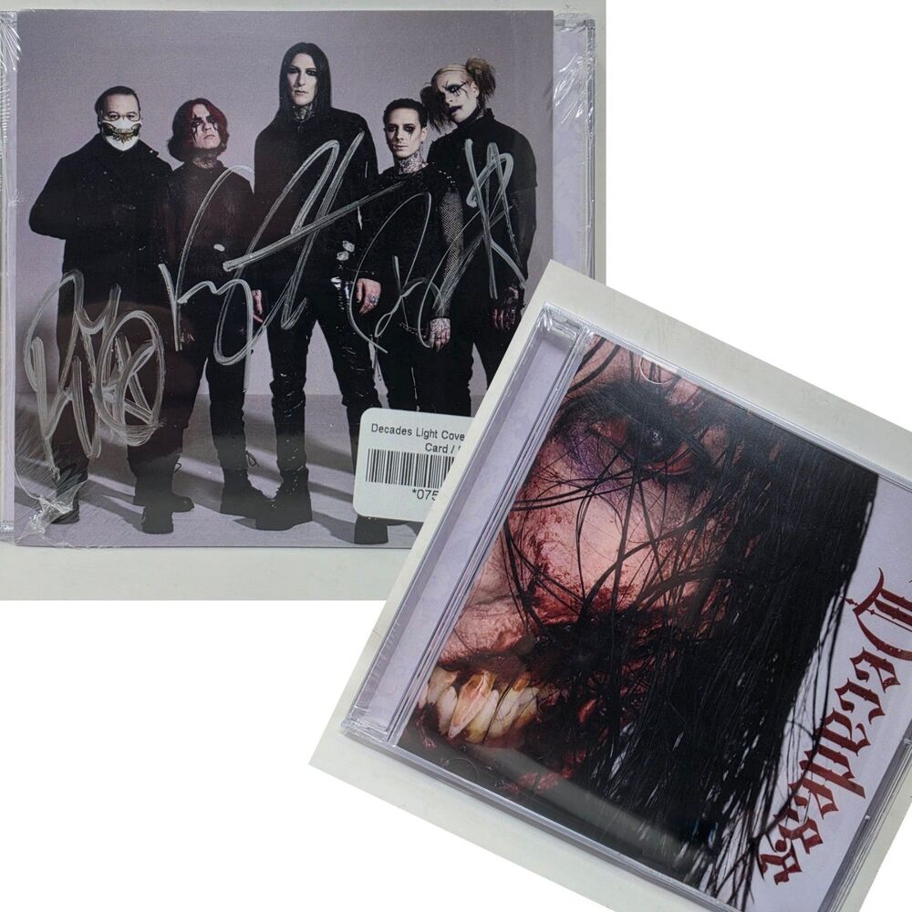 New Motionless In White Signed Art Card Decades Light Cover Varient Autographed